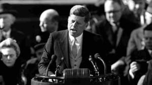 JFK-GivingInauguralAddress