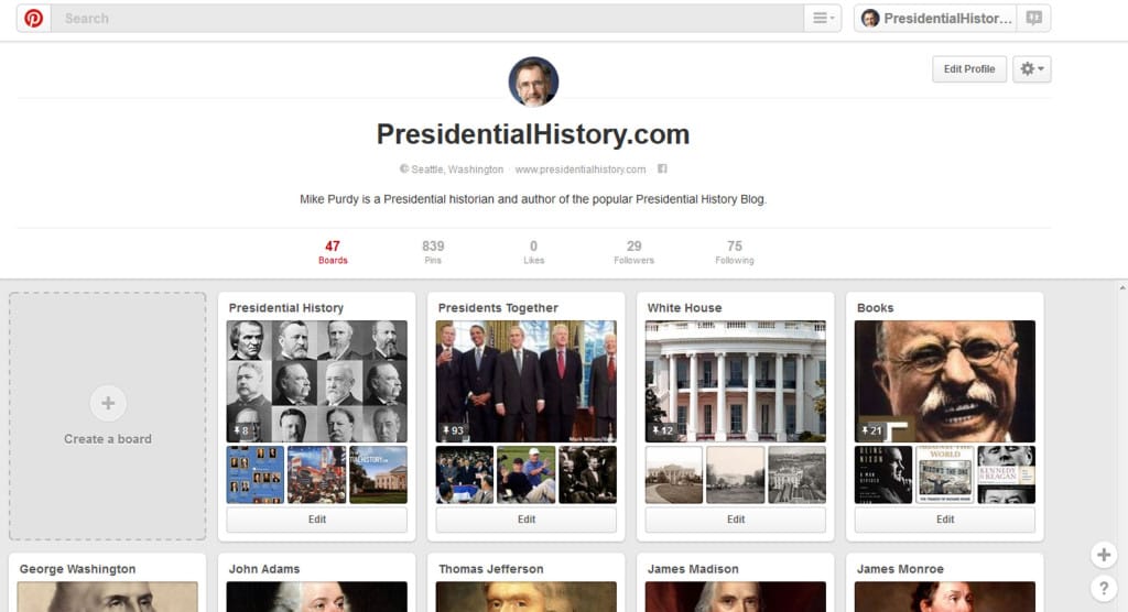 PinterestPresidentialHistory