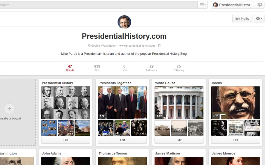 Is Your Favorite President on Pinterest?